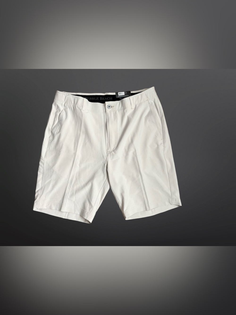 Pebble Beach Men's Dry-Luxe Performance Shorts, Tan Size 36
